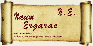 Naum Ergarac vizit kartica